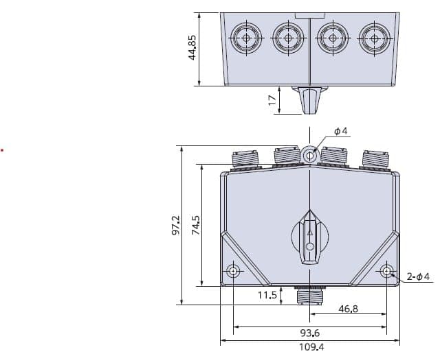 Daiwa CS-401 przełącznik antenowy 4-pozycyjny złącza SO-239 (0-500MHz / 2500W)