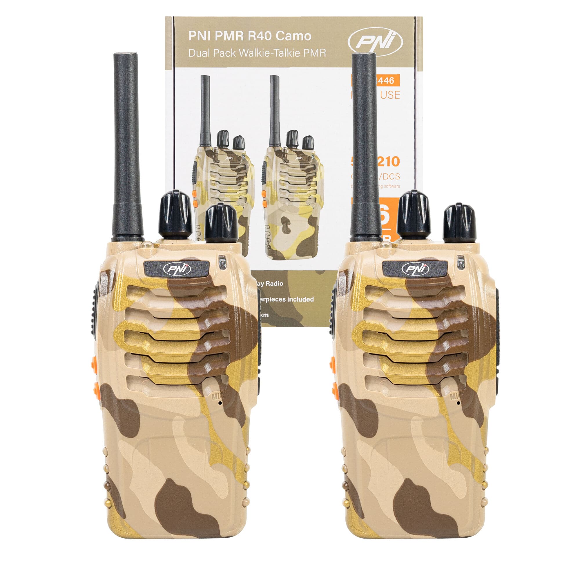 PNI PMR R40 Camo Twin Pack krótkofalówki PMR bez zezwoleń [zestaw 2szt.]  - walkie talkie, PMR 446