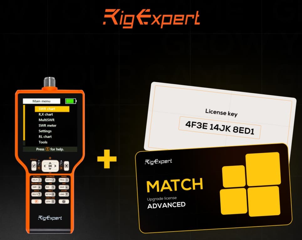 RigExpert MATCH Advanced analizator antenowy 0.1-230MHz (HF, VHF, CB)
