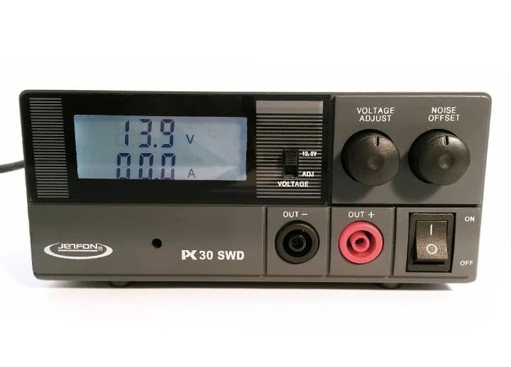 Jetfon PC-30 SWD kompaktowy zasilacz impulsowy 30A cyfrowe wskaźniki, regulacja napięcia 9-15V