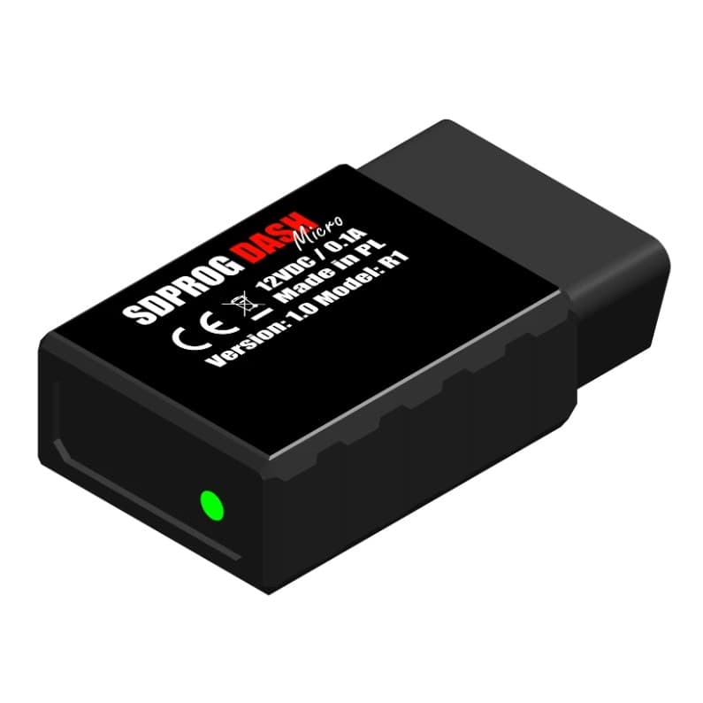 SDPROG DASH MICRO R1 kompaktowy monitor filtra DPF FAP GPF przez OBD2 do Dacia, Fiat, Nissan, Renault
