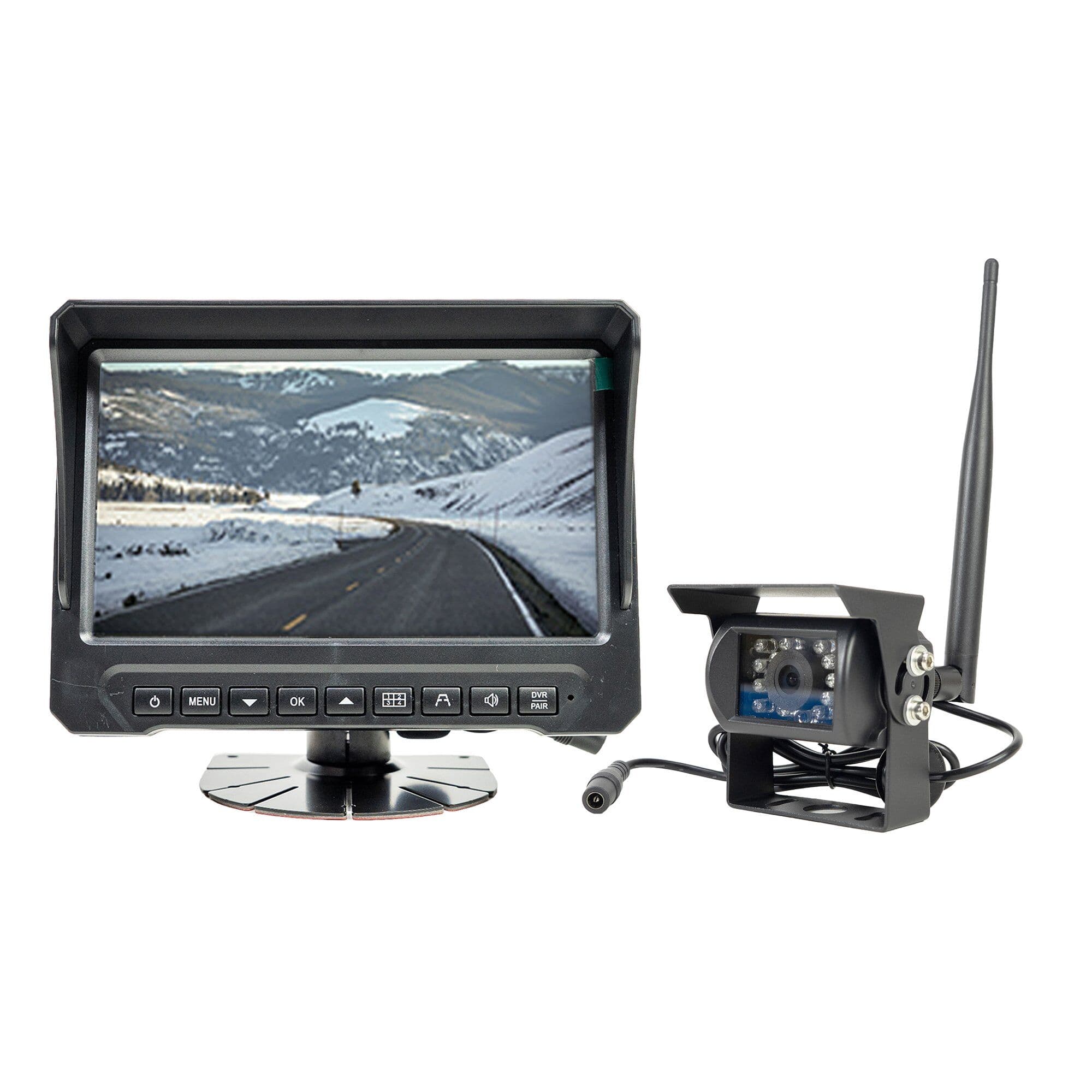 PNI TRK501 bezprzewodowa kamera cofania z monitorem LCD - nagrywanie, micro SD, diody IR - zestaw do samochodów ciężarowych, busów, maszyn itp.