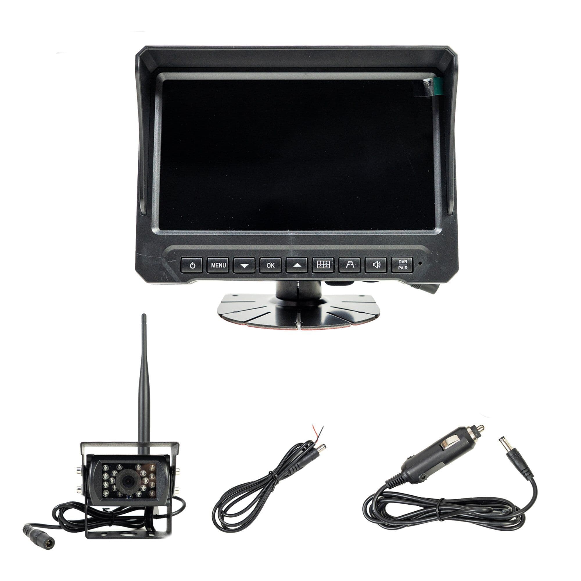 PNI TRK501 bezprzewodowa kamera cofania z monitorem LCD - nagrywanie, micro SD, diody IR - zestaw do samochodów ciężarowych, busów, maszyn itp.