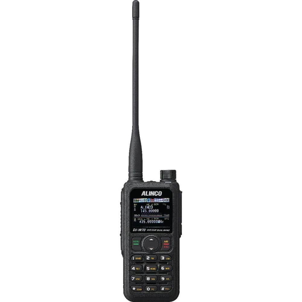 Alinco DJ-W70HE Export ręczny radiotelefon 8W VHF/UHF FM + AIRBAND, IP67, USB-C, pełna polska instrukcja