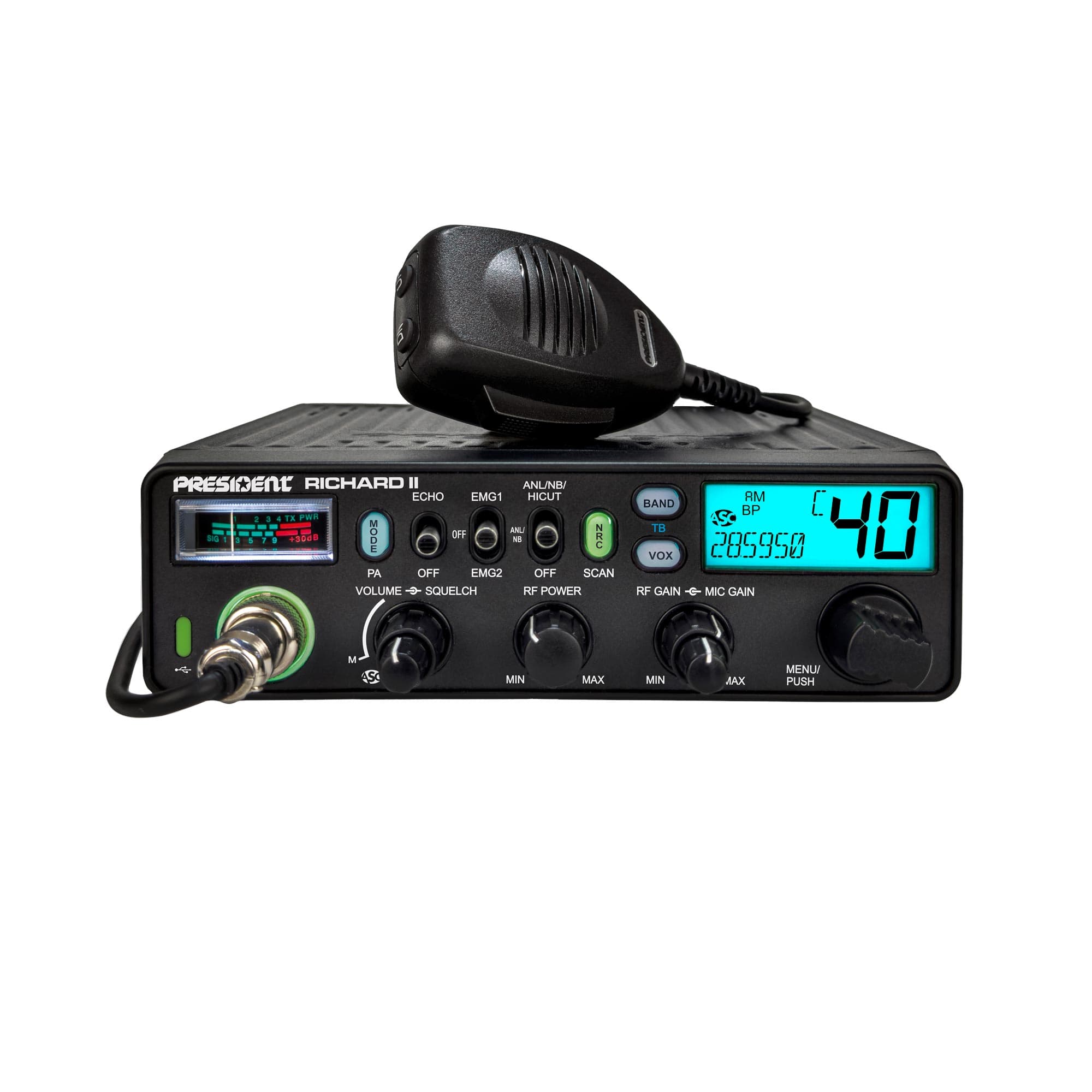 PRESIDENT RICHARD II radiotelefon amatorski 10m AM/FM 50W najnowsza wersja z NRC (President Richard 2)