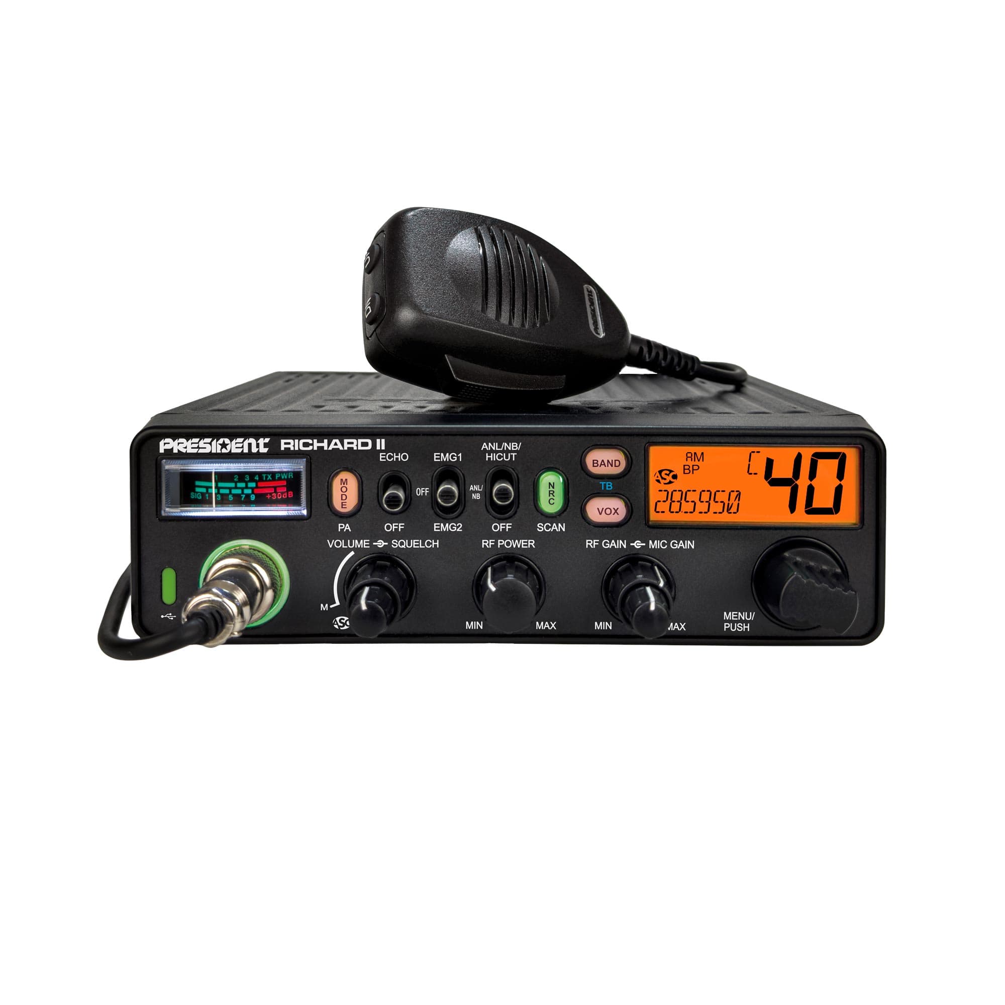 PRESIDENT RICHARD II radiotelefon amatorski 10m AM/FM 50W najnowsza wersja z NRC (President Richard 2)