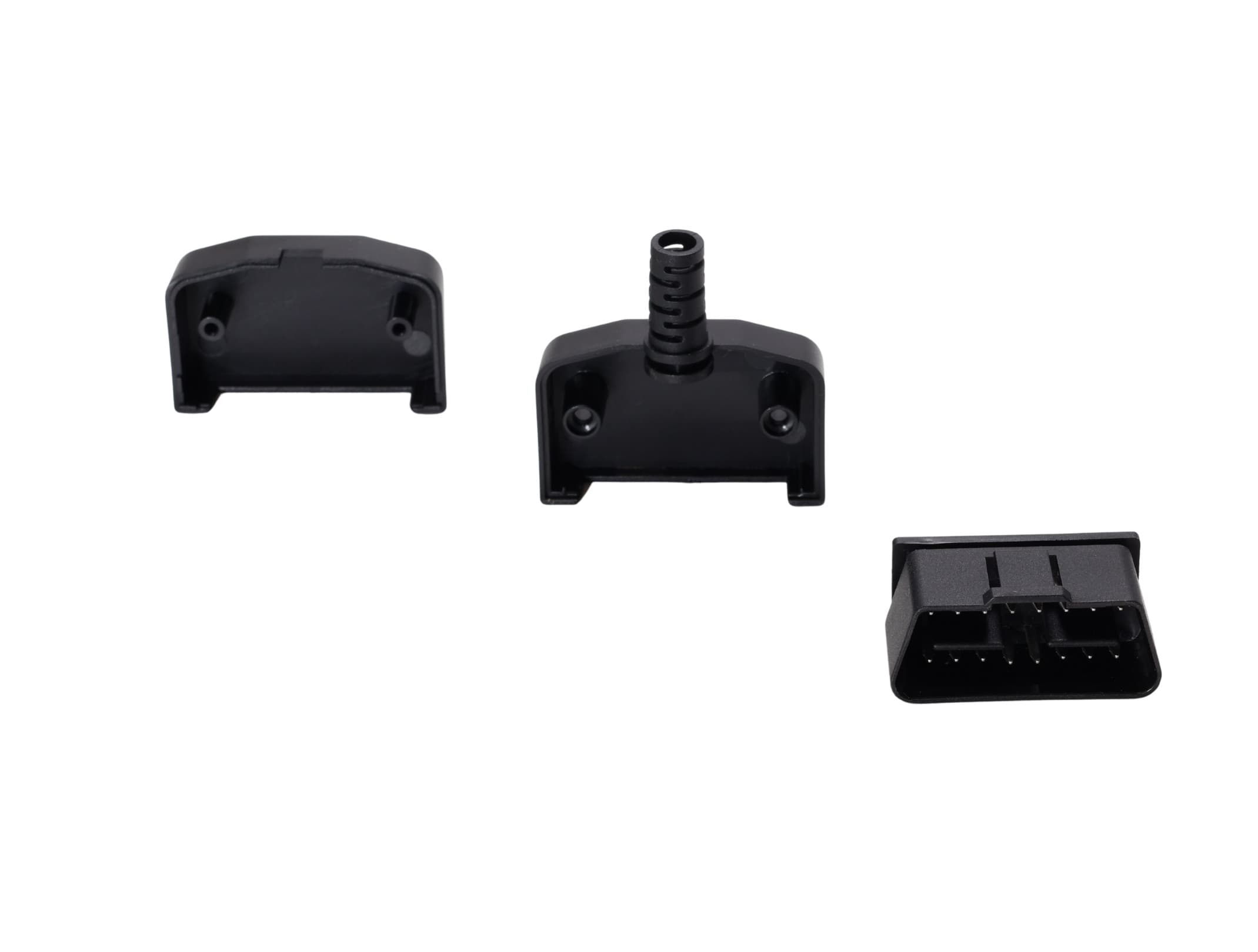 Wtyk OBD-2 prosty 12V 24V 16-pin krótki np. do interfejsów diagnostycznych, lokalizatorów GPS (wtyk OBD-II męski)