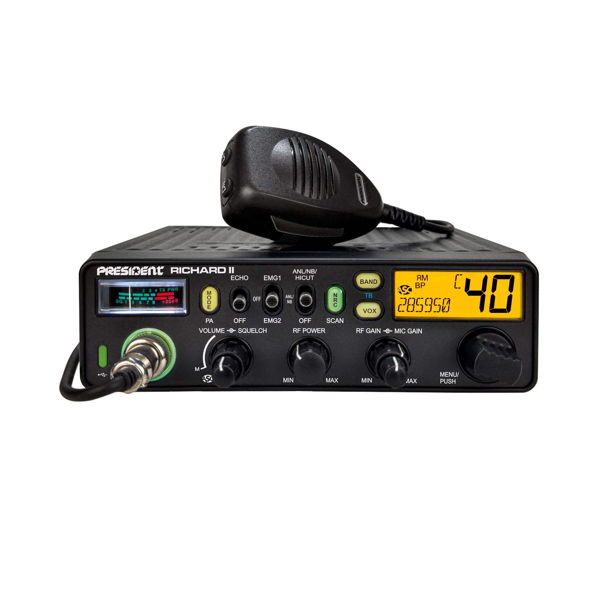 PRESIDENT RICHARD II radiotelefon amatorski 10m AM/FM 50W najnowsza wersja z NRC (President Richard 2)