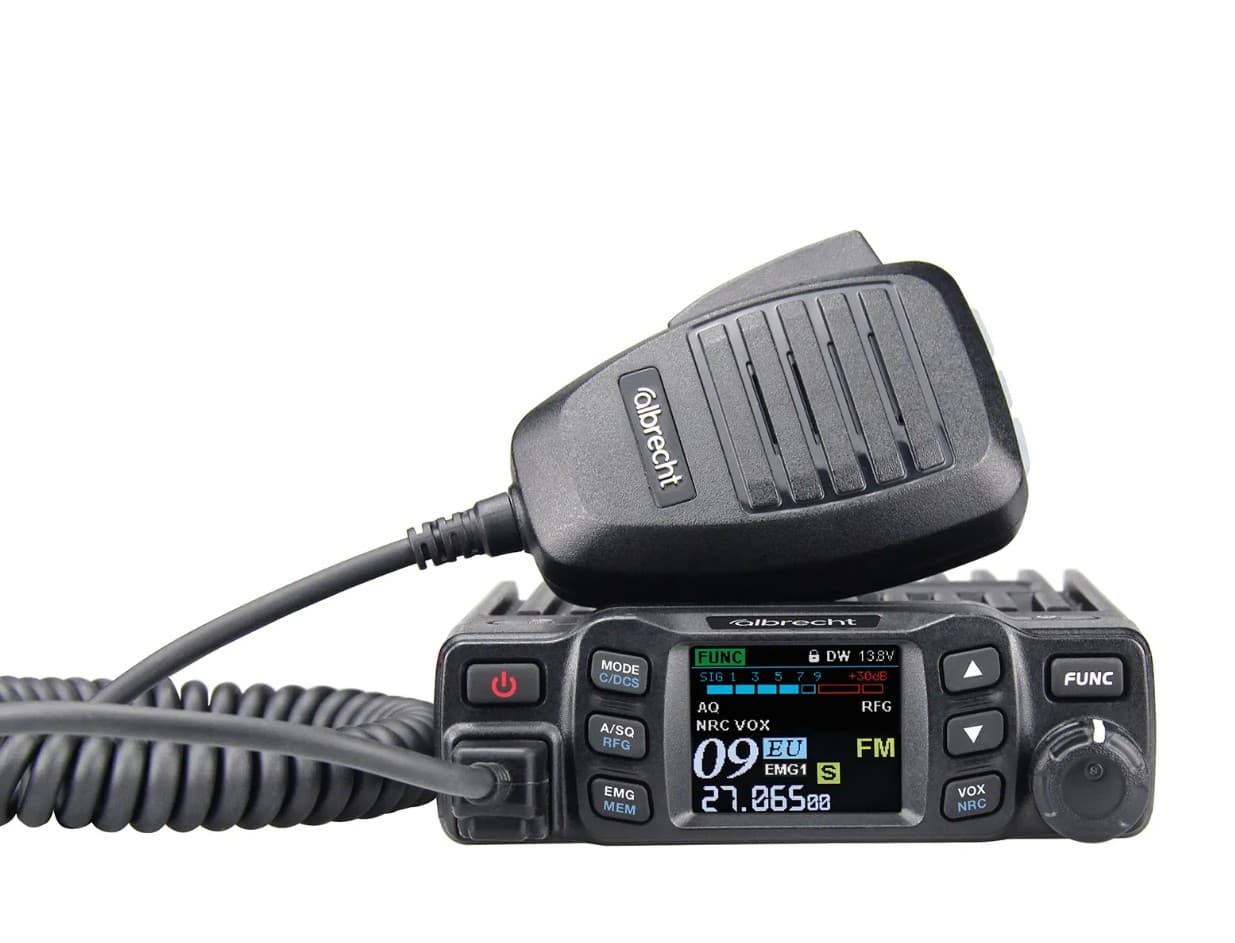 ALBRECHT AE 5900 MINI najmniejsze CB radio AM FM SSB 12W, NRC, ANC, kontrola SWR, polska instrukcja