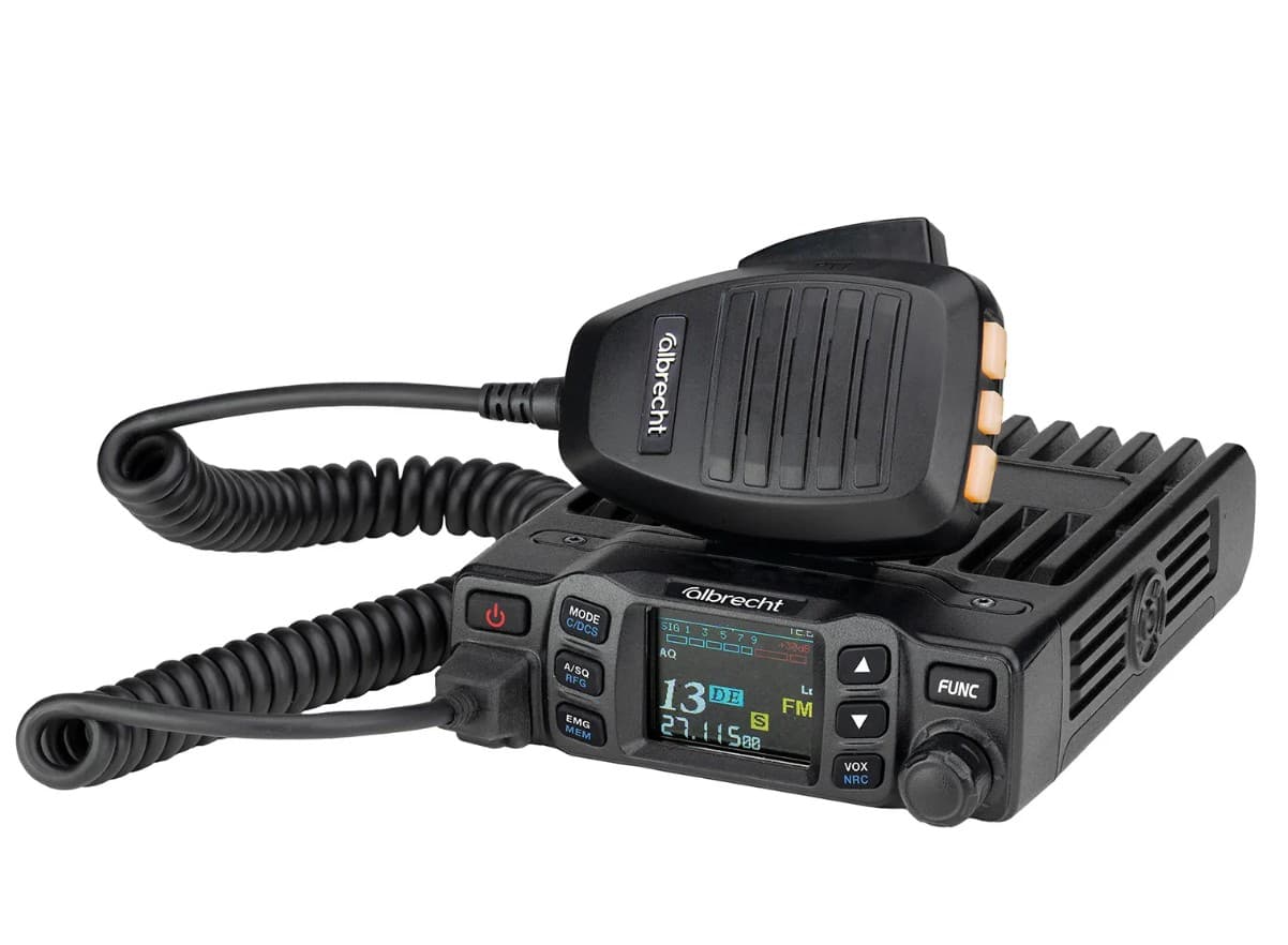 ALBRECHT AE 5900 MINI najmniejsze CB radio AM FM SSB 12W, NRC, ANC, kontrola SWR, polska instrukcja