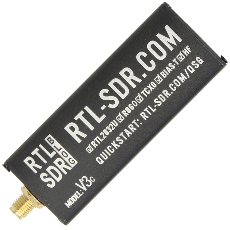 RTL-SDR RTL2832U DVB-T V3c USB-C odbiornik SDR szerokopasmowy 500kHz - 1766MHz (100% oryginał) *najnowsza wersja z USB-C* 