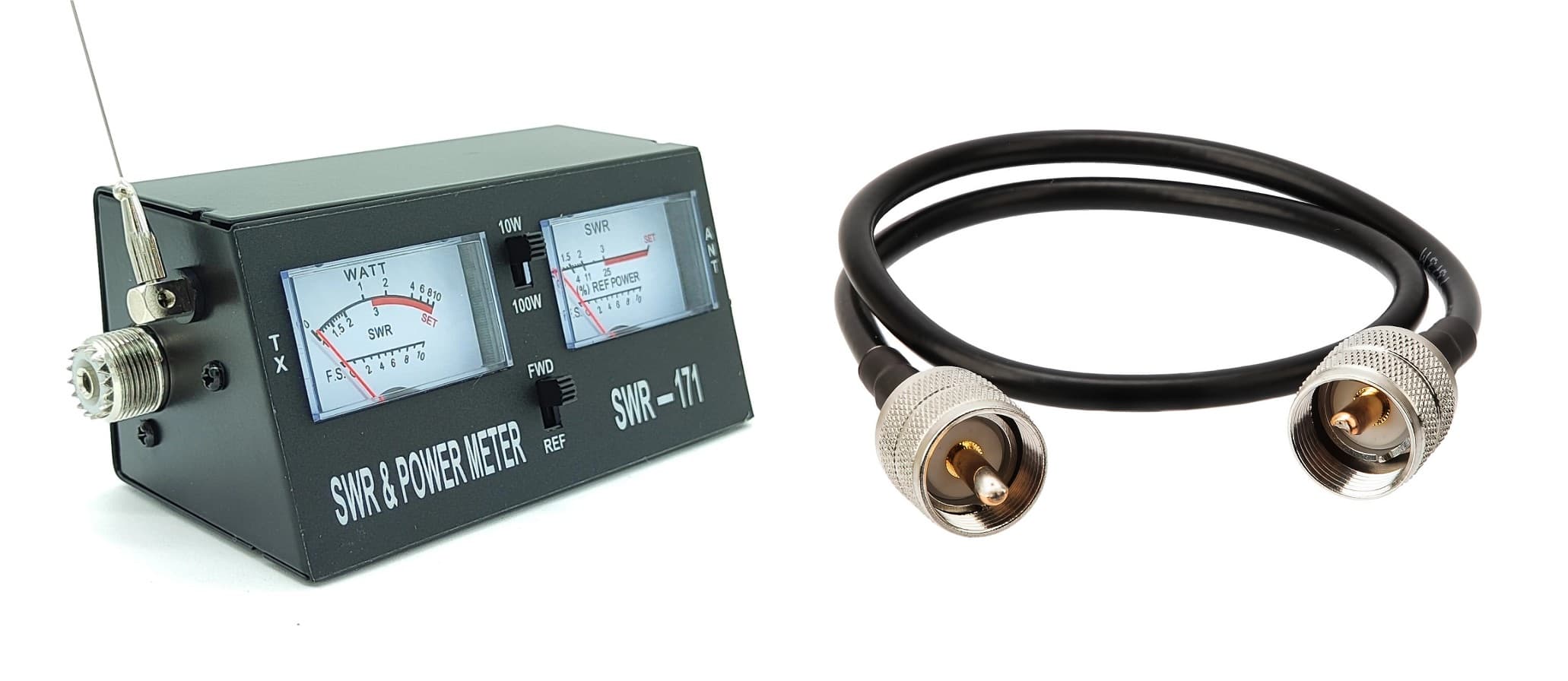 Jetfon SWR-171 miernik SWR oraz mocy - reflektometr + KABEL POŁĄCZENIOWY 50cm POLSKA INSTRUKCJA