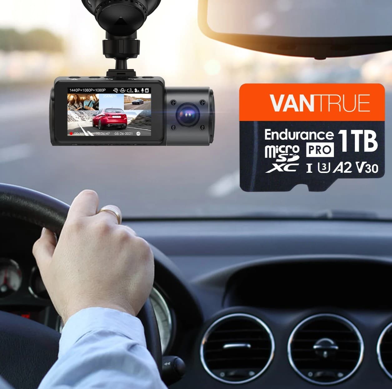Oryginalna karta pamięci VANTRUE 1TB (1024GB) micro SD XC przeznaczona do kamer samochodowych, monitoringu, GoPro, drona
