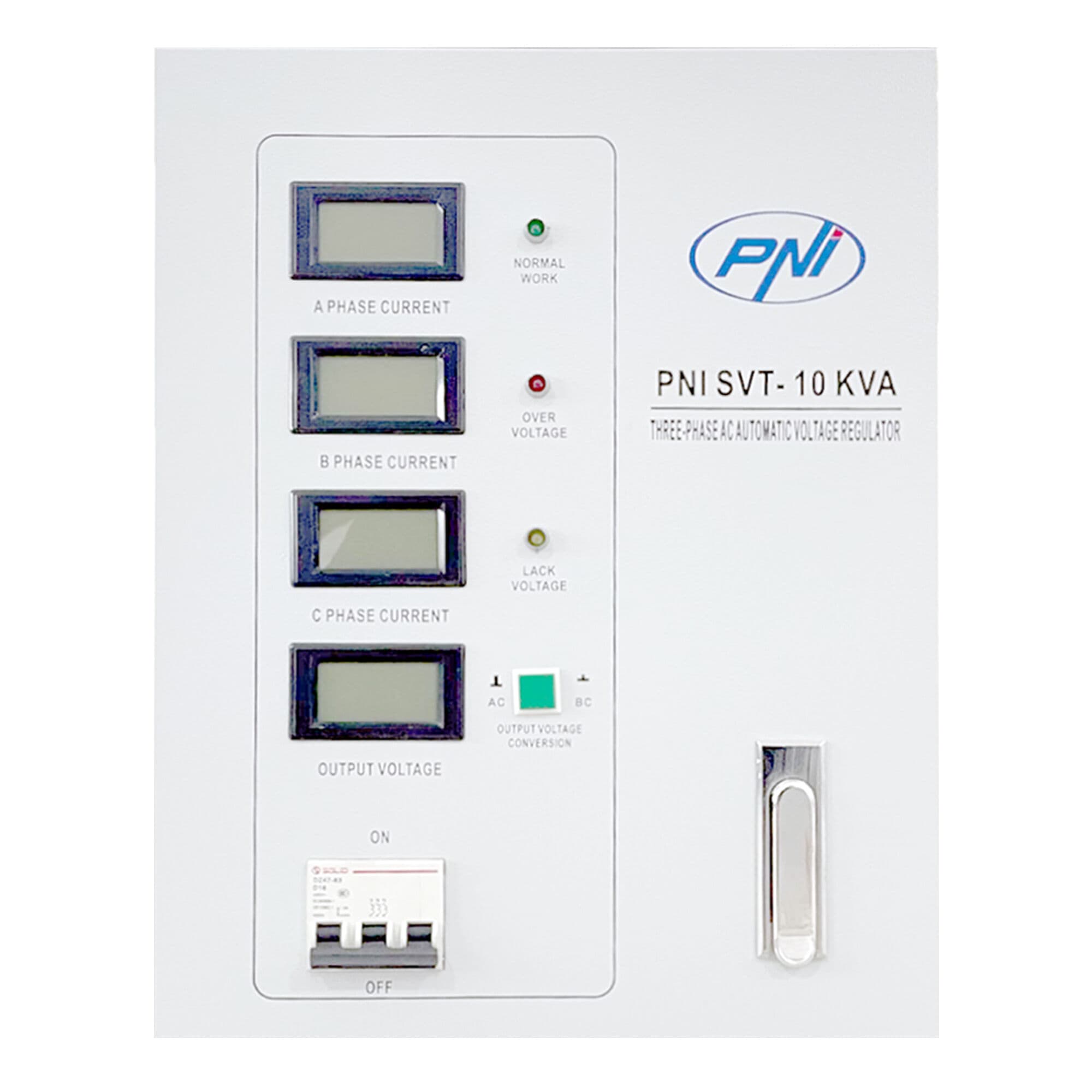 PNI SVT-10K-S 10000 3% SERVO trójfazowy automatyczny stabilizator napięcia AVR 380V 10000VA / 8000W