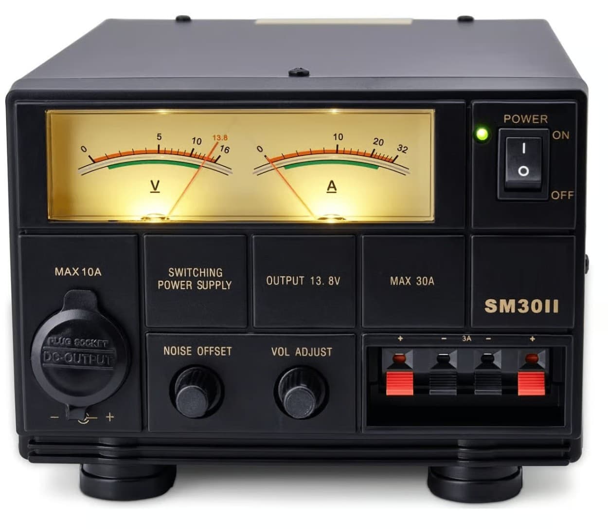 MOONRAKER SM-30IIE zasilacz impulsowy 30A regulacja napięcia 9-15V, wskaźniki V/A