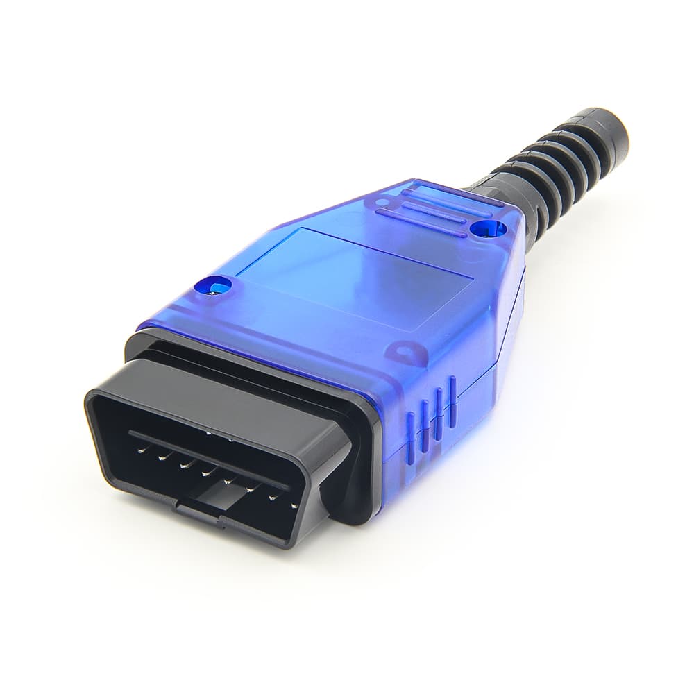 Wtyk OBD-2 12V prosty 16-pin z PCB np. do samochodowych interfejsów diagnostycznych, lokalizatorów GPS (OBD-II)