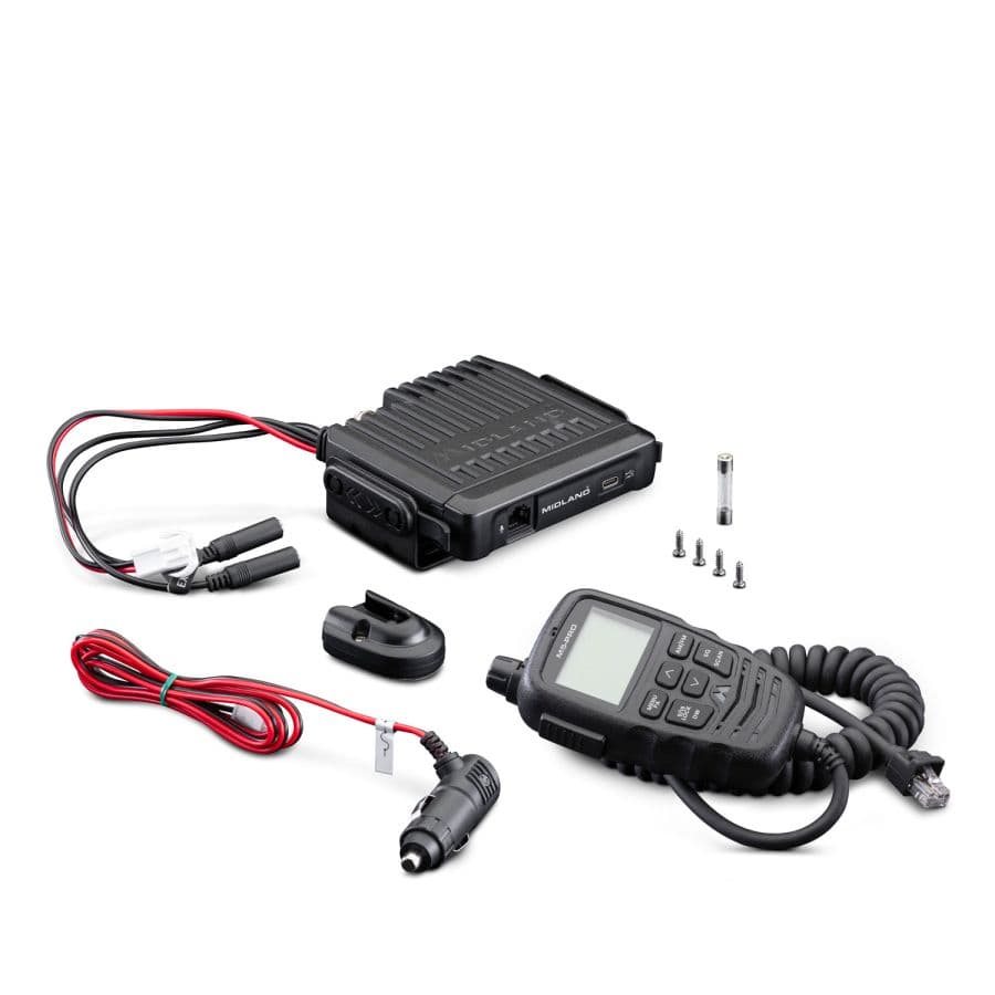 Midland M5 PRO dyskretne CB radio do zabudowy w aucie - sterowanie w mikrofonie - ASQ, VOX, USB-C, Dual Watch (Midland M5-PRO)