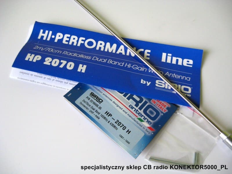 Sirio HP 2070 H 2m/70cm długość 108cm typ PL - antena do duobandera 2m/70cm (VHF/UHF)