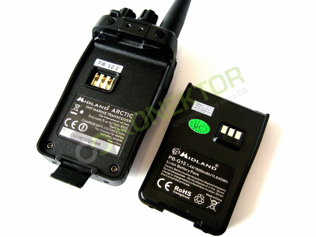 Midland Arctic ręczny radiotelefon morski VHF WODOODPORNY IP67 moc 5W POLSKA DYSTRYBUCJA