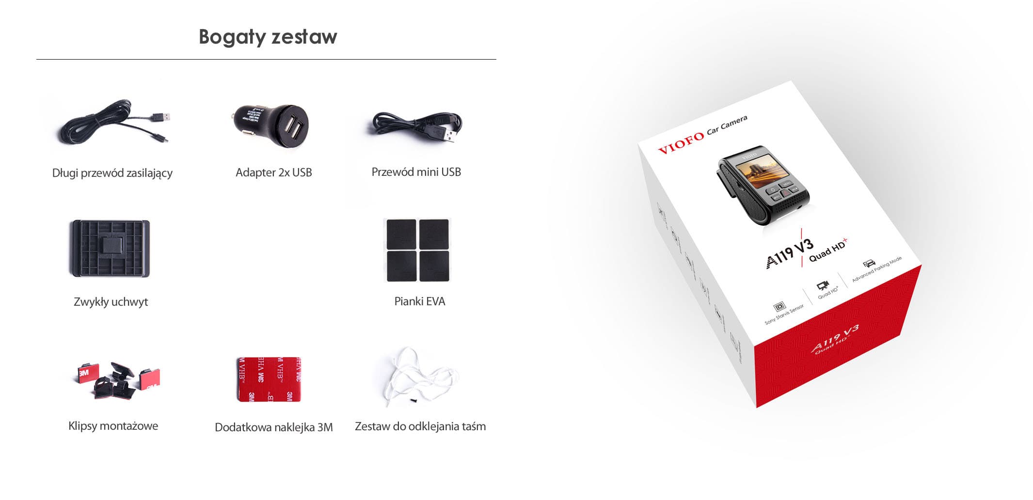 Viofo A119-G V3 dyskretna kamera samochodowa Quad HD+ 1440p 60/30 FPS, GPS, Sony Starvis, G-sensor, mikrofon - Łódź, Zbąszyńska 2