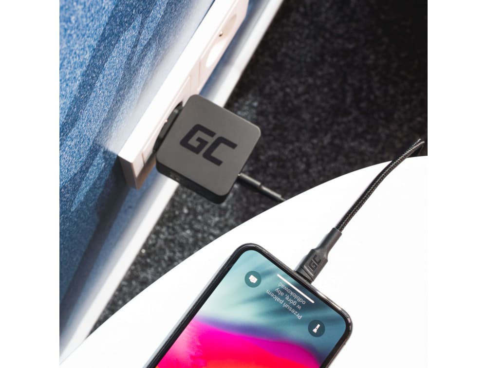 Kabel zasilający USB-C Lightning 100cm Apple iPhone iPad MacBook SUPERJAKOŚĆ GC Power Stream