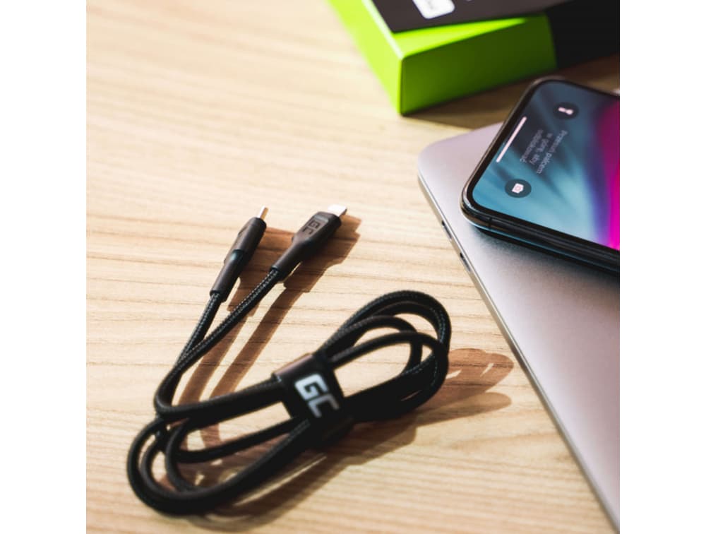 Kabel zasilający USB-C Lightning 100cm Apple iPhone iPad MacBook SUPERJAKOŚĆ GC Power Stream