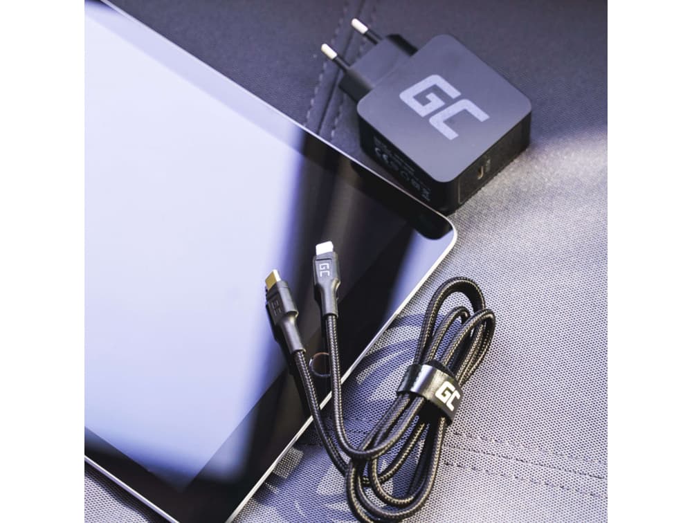 Kabel zasilający USB-C Lightning 100cm Apple iPhone iPad MacBook SUPERJAKOŚĆ GC Power Stream