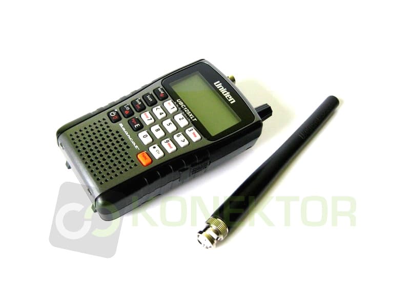 Skaner UNIDEN UBC125XLT + dodatkowa antena teleskopowa 60cm Nagoya NA-707 BNC (CB radio, pasmo lotnicze+wojskowe, UHF, VHF) UBC 125 XLT