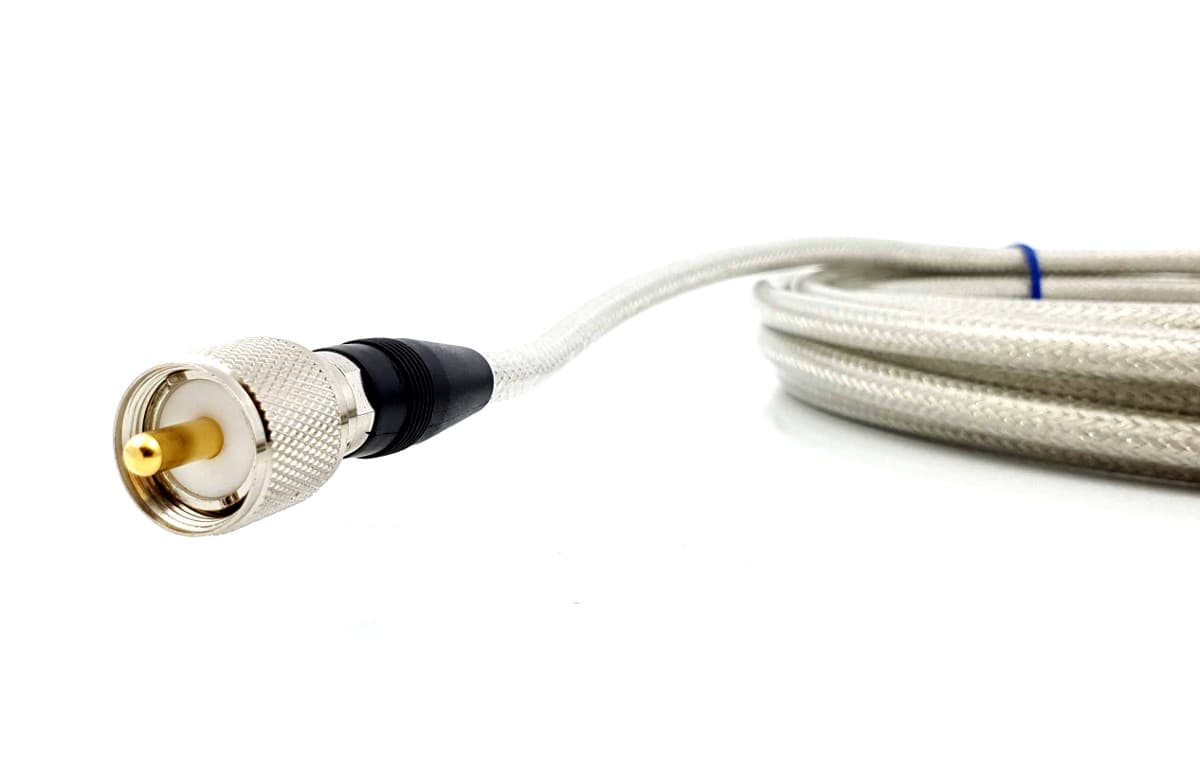 Okablowanie Nagoya RC-6MS EU/CB - supercienki kabel 35cm + niskostratny 565cm (stopka PL + 6m kabla, wtyk UC-1 do radia)