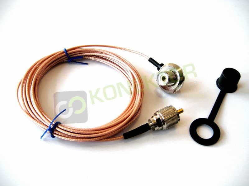 Nagoya RB-700 uchwyt bagażnikowy + okablowanie TFL-316 supercienki kabel 2.35mm długość 5m + wtyk UC-1 do radia