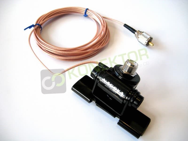 Nagoya RB-700 uchwyt bagażnikowy + okablowanie TFL-316 supercienki kabel 2.35mm długość 5m + wtyk UC-1 do radia