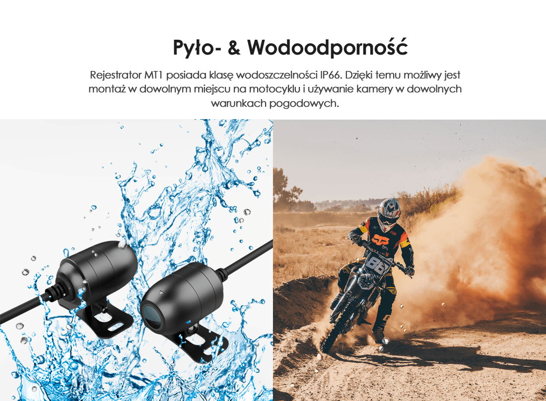 Kamera motocyklowa VIOFO MT1 rejestrator jazdy 2CH Full HD 1080p / WiFi / GPS - Łódź ul. Zbąszyńska 2