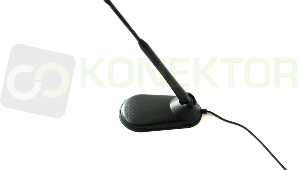 President New York antena CB 52cm - wersja z dłuższym kablem 6m - dyskretny wygląd jak antena FM, super mocny magnes (President Virginia z pochyleniem)