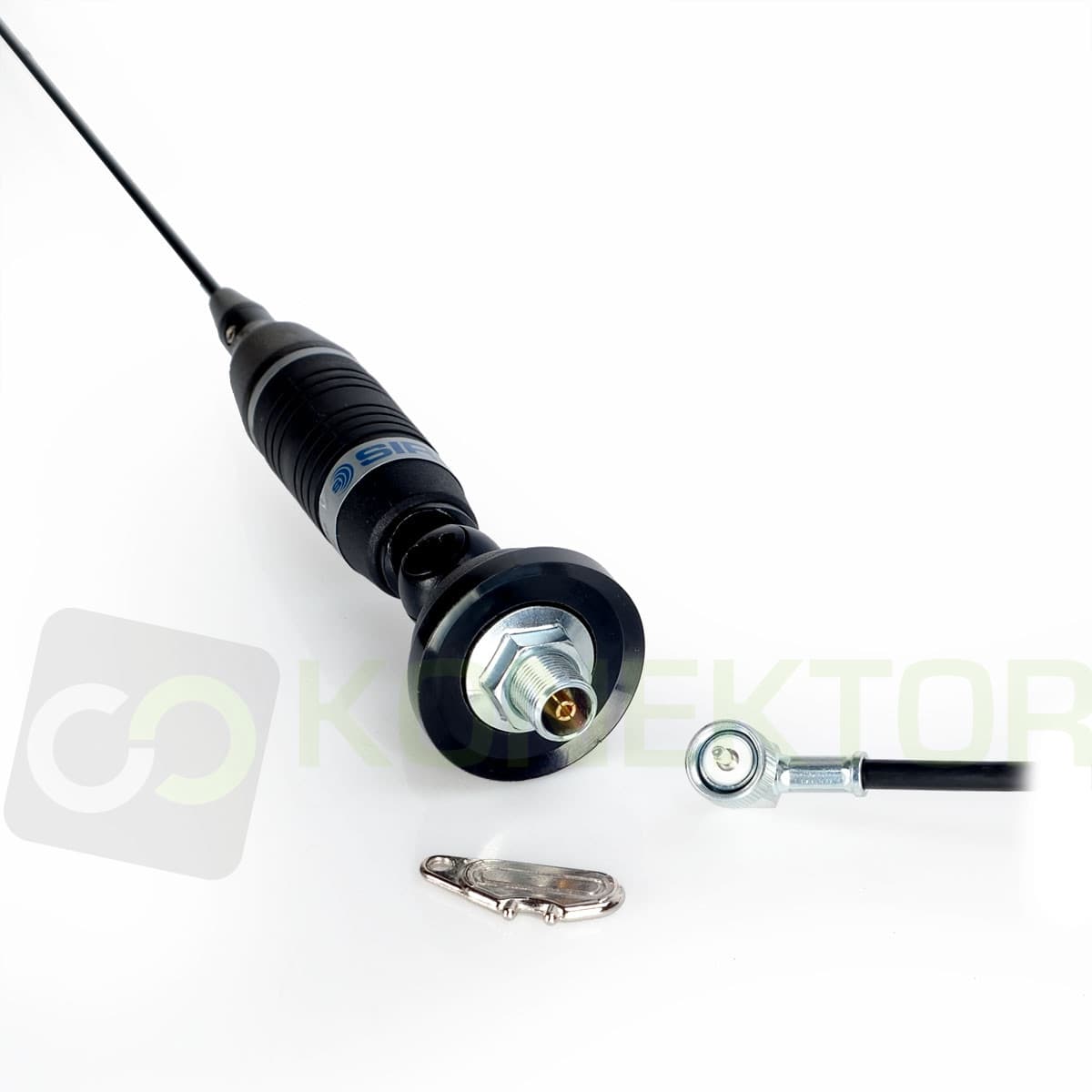 SIRIO OMEGA 27 Antena CB 95cm kabel 4m + UCHWYT KLAPOWY SF-40