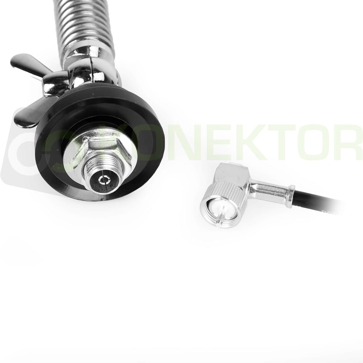 SIRIO T-3 27 Antena CB helikalna 62cm kabel 4m + uchwyt RELINGOWY BRV-3