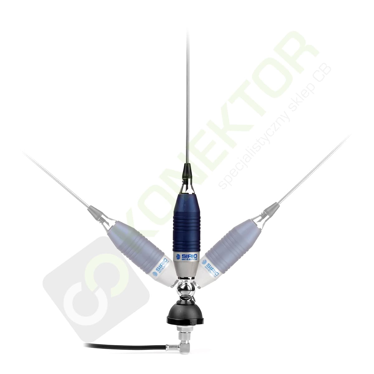 SIRIO SUPER 70 Antena CB 70cm kabel 4m + UCHWYT KLAPOWY SF-40