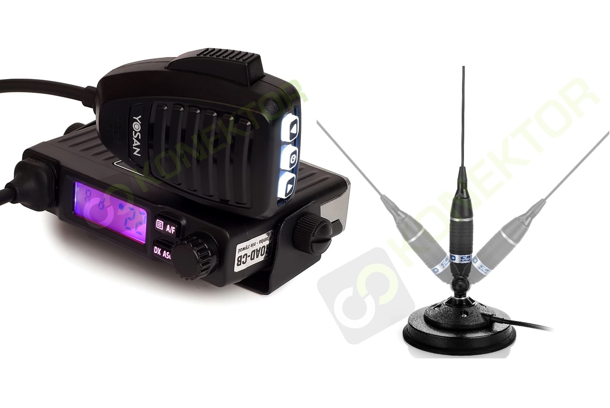Yosan MICRO V2 + Sirio Omega 27 MAG 125 antena CB 95cm dobry zestaw CB radio