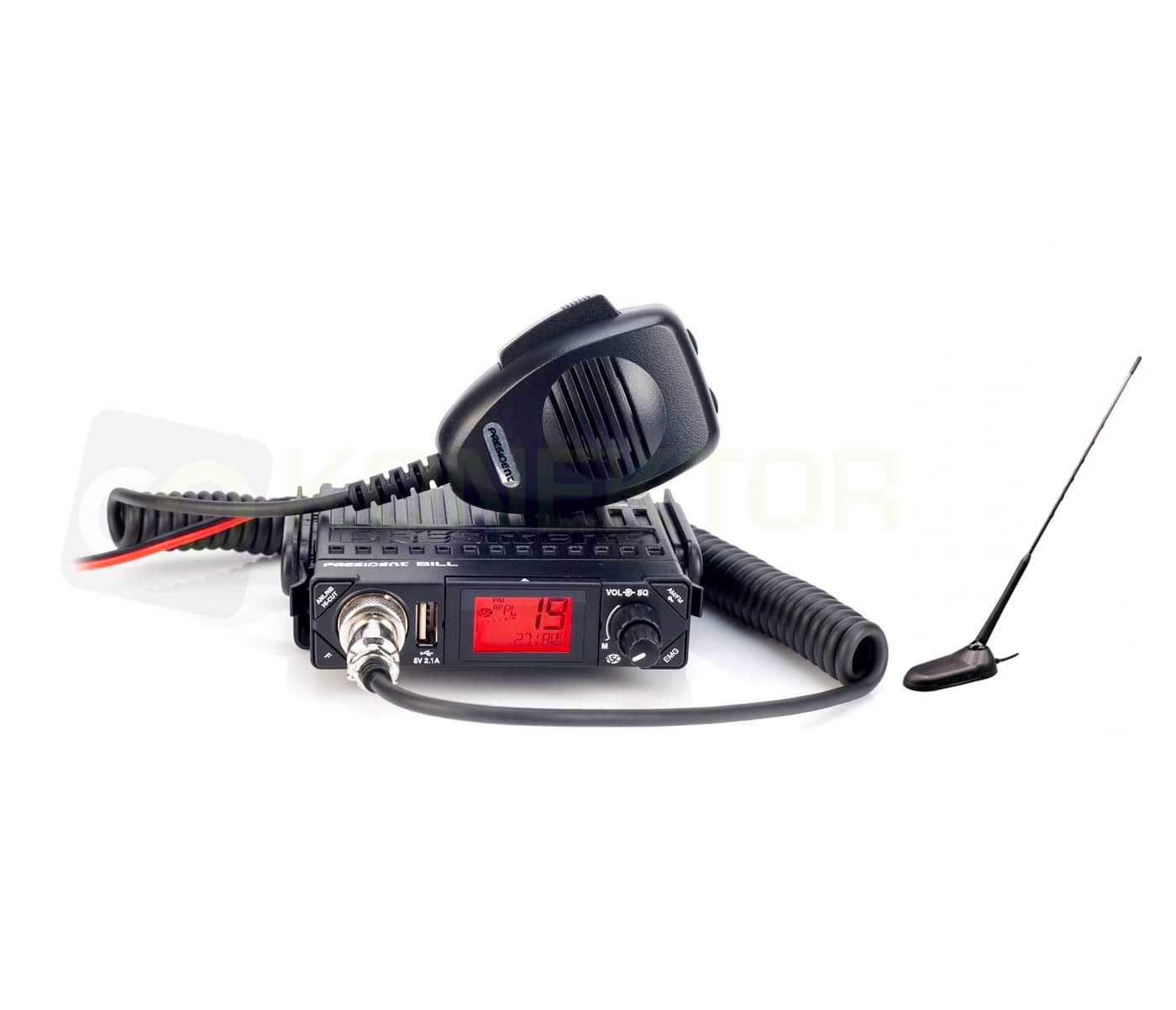 President Bill + antena CB Virginia 50cm dyskretny zestaw CB radio