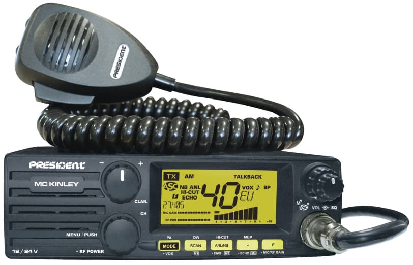 President McKinley EU + SIRIO T-3 27 Antena CB helikalna montażowa 62cm kabel 4m zestaw CB radio