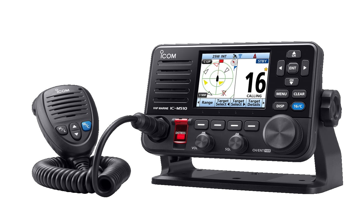 Icom IC-M510E AIS stacjonarny radiotelefon morski z GPS, DSC, ATIS, WiFI, duża moc 25W, IP68 Made in Japan