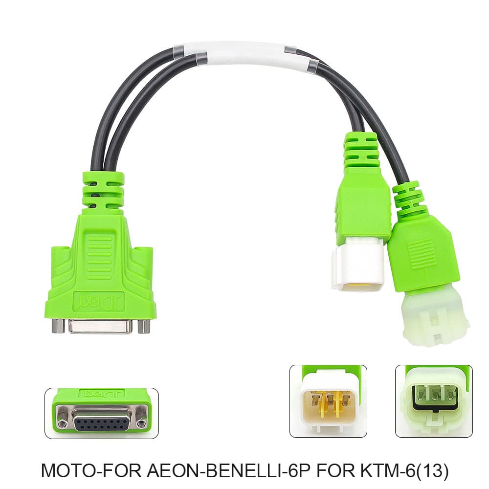 JDiag M100 Pro uniwersalny skaner diagnostyczny OBD-2 do motocykli (funkcja testera baterii, adaptery w zestawie)