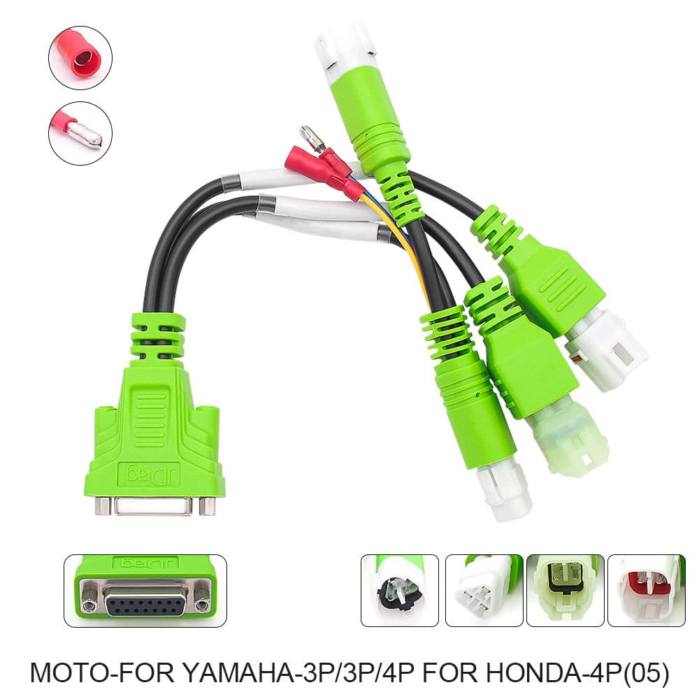 JDiag M100 Pro uniwersalny skaner diagnostyczny OBD-2 do motocykli (funkcja testera baterii, adaptery w zestawie)
