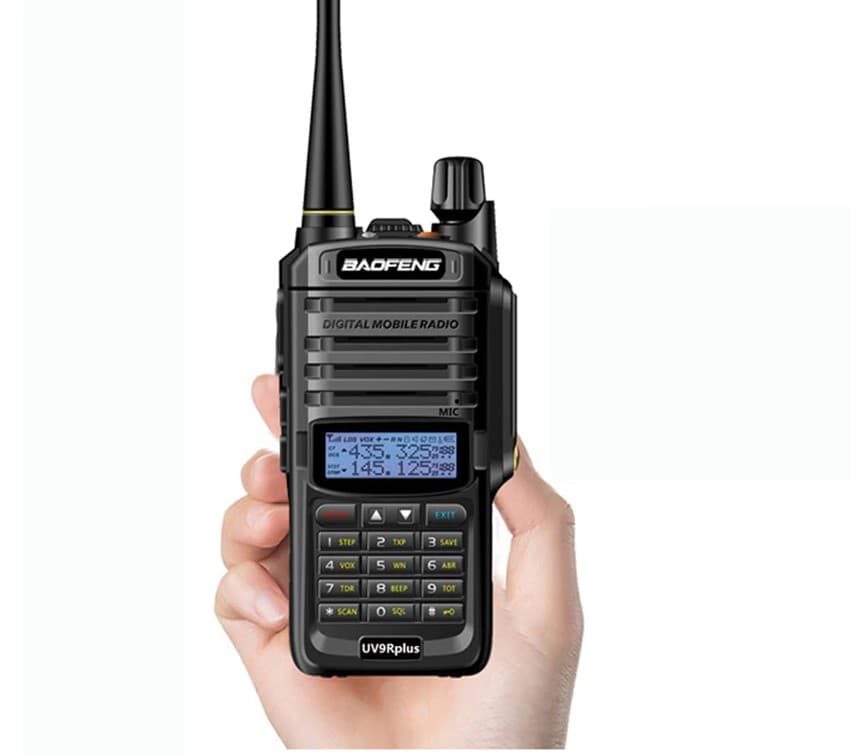 BAOFENG UV-9R Plus radiotelefon ręczny 8W VHF/UHF 136-174/400-520MHz wodoszczelny norma IP-68 WOPR, budowy (jak Baofeng T-57)