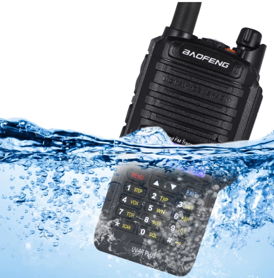 BAOFENG UV-9R Plus radiotelefon ręczny 8W VHF/UHF 136-174/400-520MHz wodoszczelny norma IP-68 WOPR, budowy (jak Baofeng T-57)