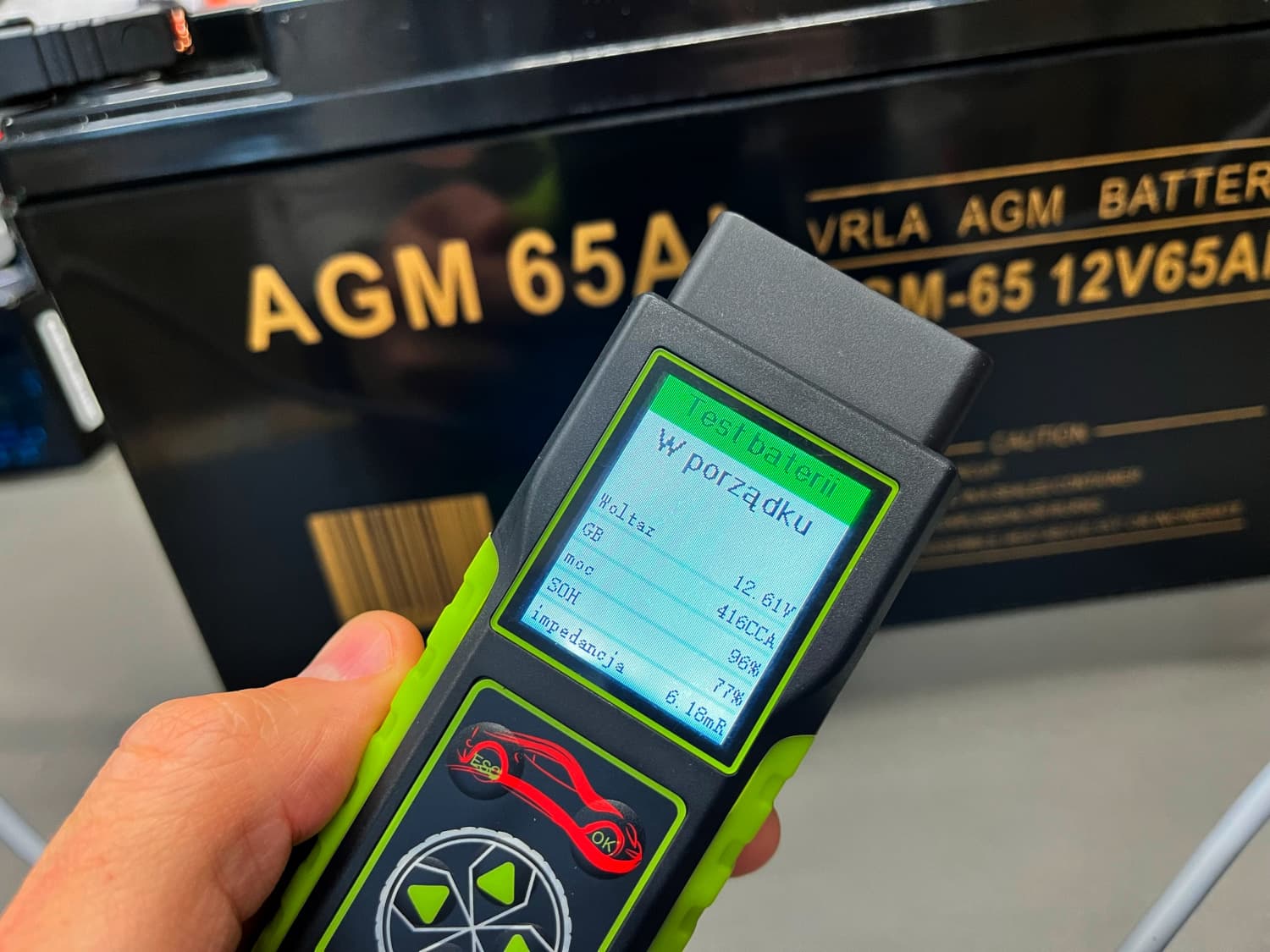 TOPDIAG BT400 PowerTool 4 in1 samochodowy tester zasilania (test baterii, podtrzymanie napięcia, piny OBD2, pobór prądu), POLSKIE MENU