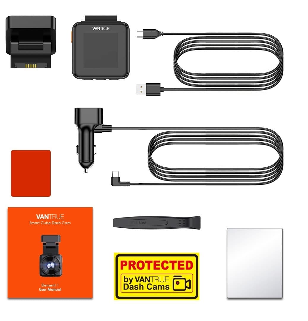 VANTRUE E1 Lite Full HD + HDR miniaturowy wideorejestrator samochodowy - kamera samochodowa Vantrue Element 1