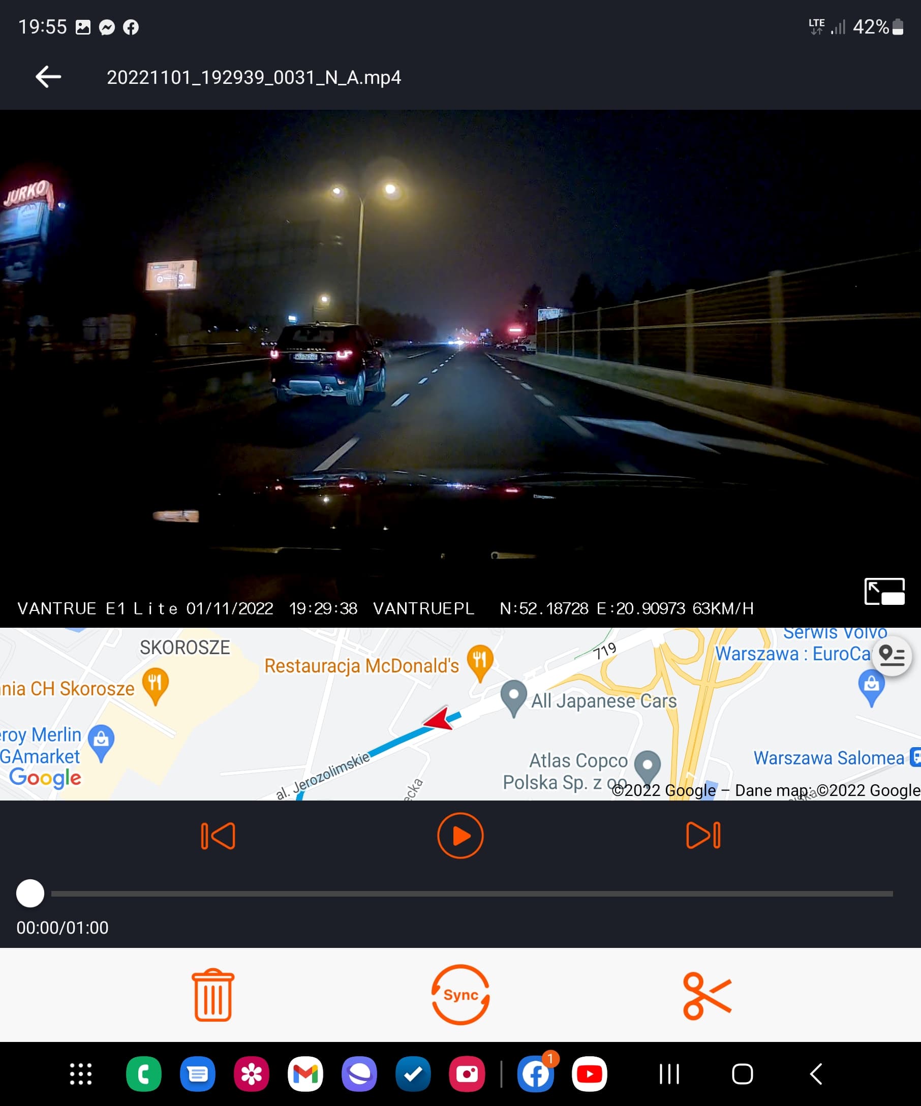 Zestaw VANTRUE E3 + karta pamięci 512GB + moduł zasilania - potrójny wideorejestrator samochodowy (1944P+1080P+1080P 30FPS) 
