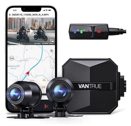 Vantrue Falcon 1 F1 kamera motocyklowa - rejestrator jazdy 2CH 4K + Full HD 1080p / WiFi / GPS