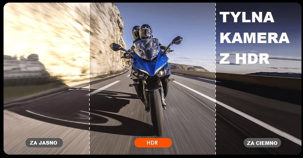 Vantrue Falcon 1 F1 kamera motocyklowa - rejestrator jazdy 2CH 4K + Full HD 1080p / WiFi / GPS