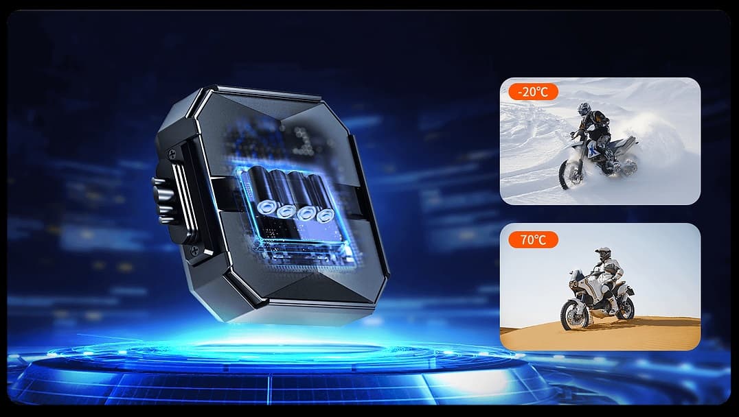 Vantrue Falcon 1 F1 kamera motocyklowa - rejestrator jazdy 2CH 4K + Full HD 1080p / WiFi / GPS
